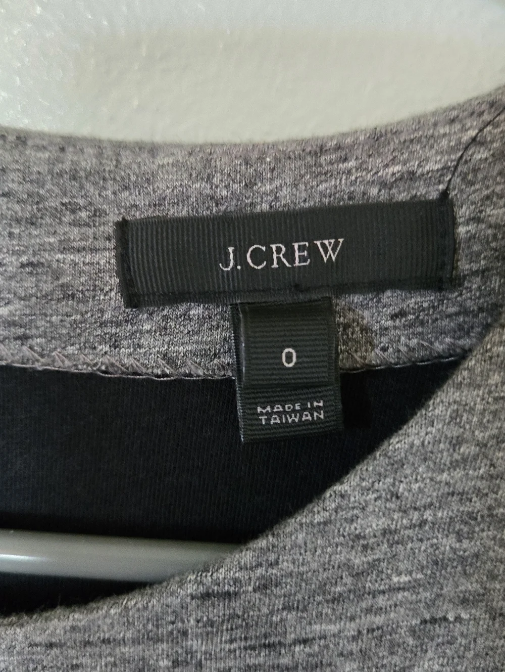 J. Crew | Black & Gray Colorblock Ponte Knit Wool Panels Dress Size 0